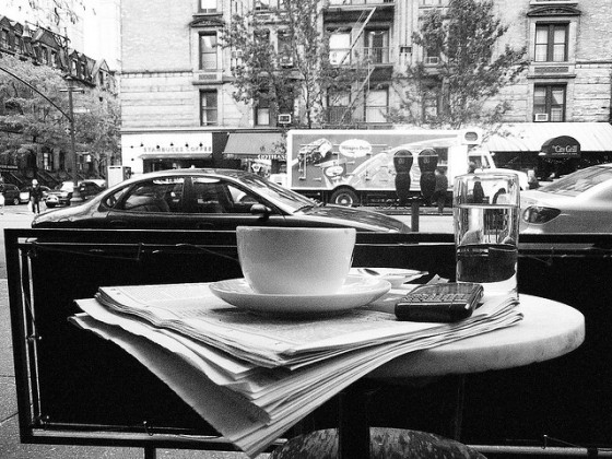 coffee and a newspaper
