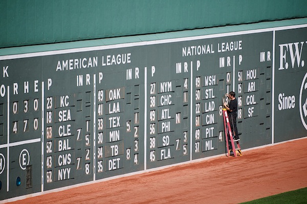 Fenway scoreboard