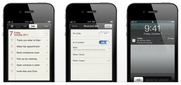 iOS 5 Reminders location