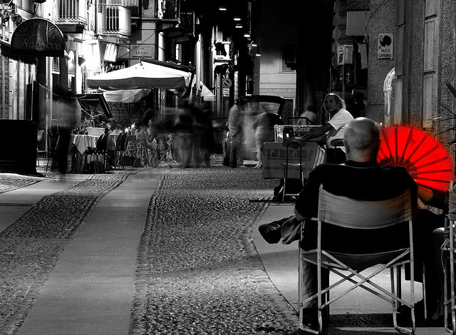 man sitting on a chair in spain