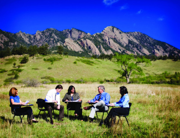 office meeting outside