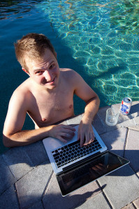 telecommuting by pool