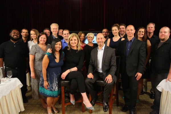 Front Row: Eunice Miller, Arianna Huffington, Joe Polish (Photo Credit: © Debbie Lefever)