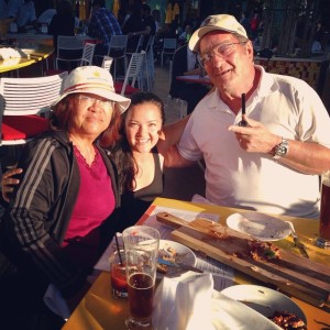Marissa and her parents in 2013