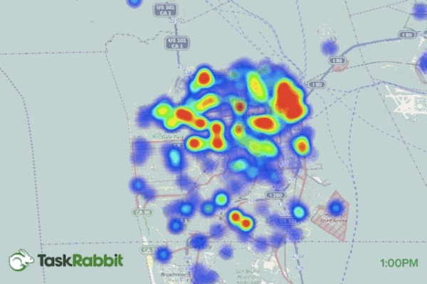 taskrabbit heat map