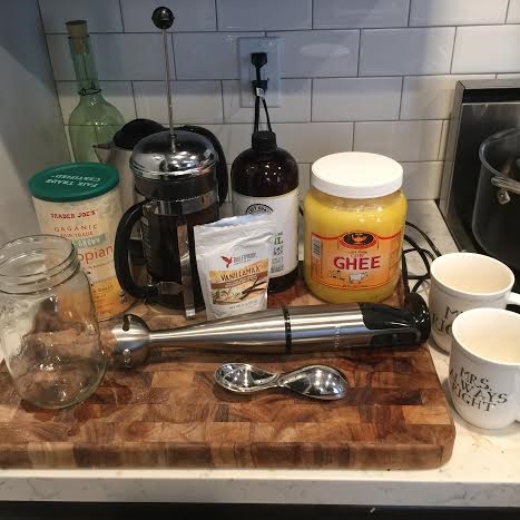   My current buttered coffee setup.   