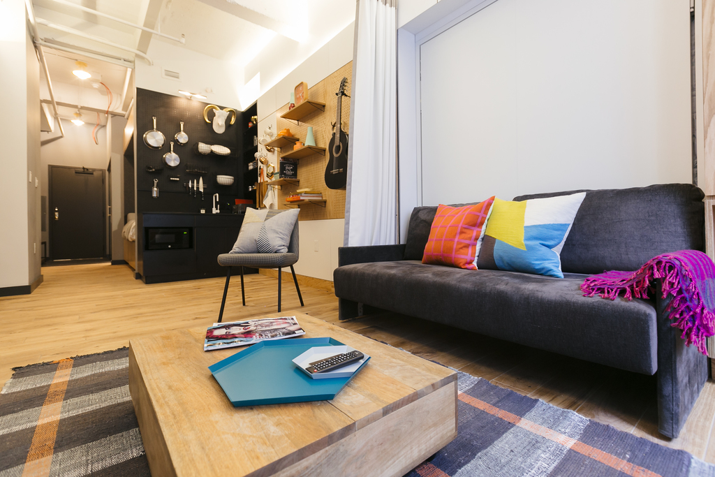 An apartment at WeLive's space in New York City. 