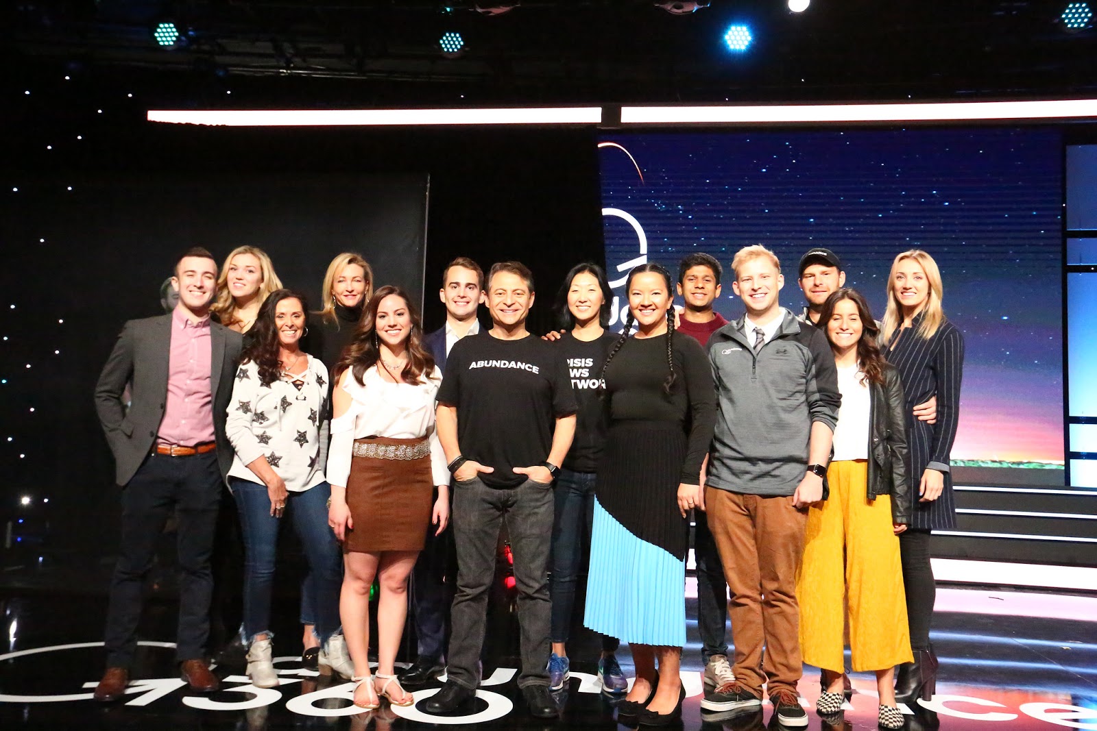 Pictured: Marissa with Peter Diamandis and the Abundance Group