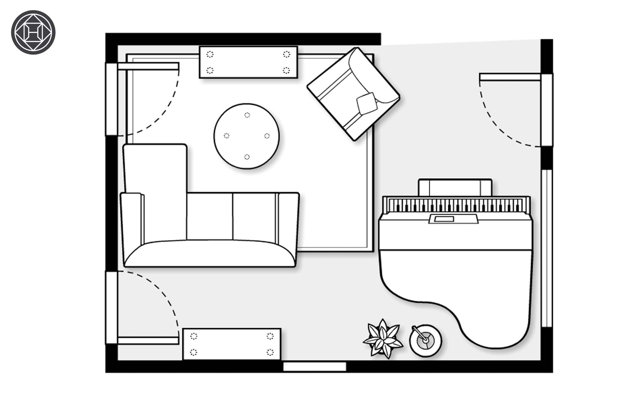 Our Havenly-designed floor plan.