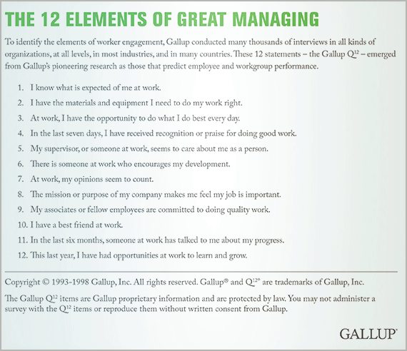 The 12 Elements of Great Managing