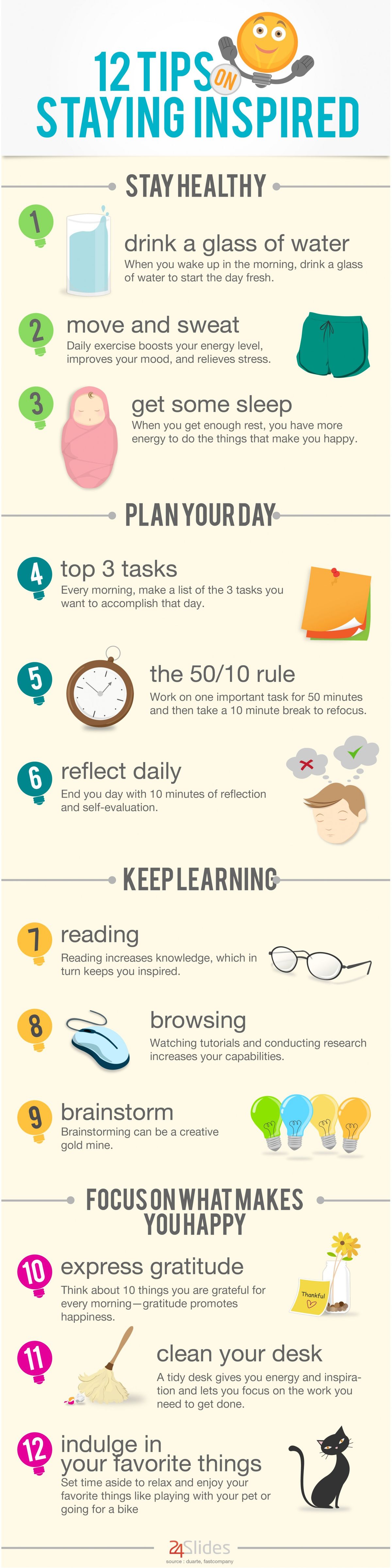 12 Tips on Staying Inspired [Infographic]